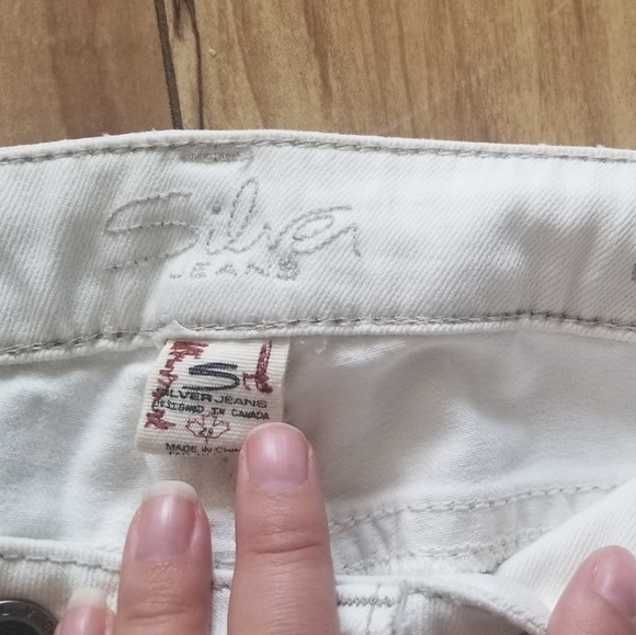 Silver Jean Capris - Picture 2 of 2